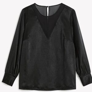 NWT Penningtons Addition Elle Black Whimsigoth Baddie Top Mesh Insert Size 1X